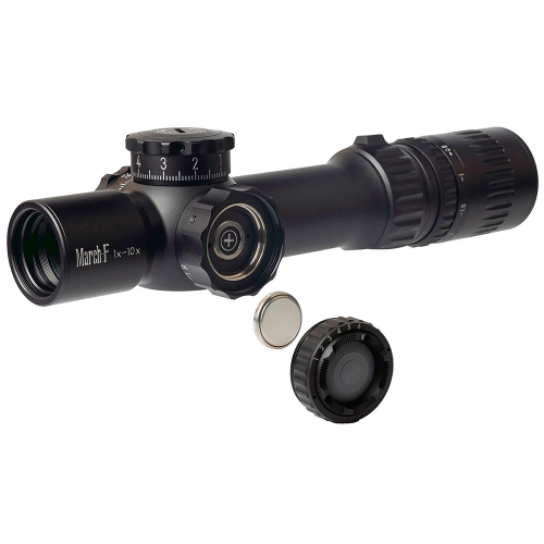 Загонный прицел March-F 1-10x24 Shorty DR-TR1FB FFP+SFP 30мм
