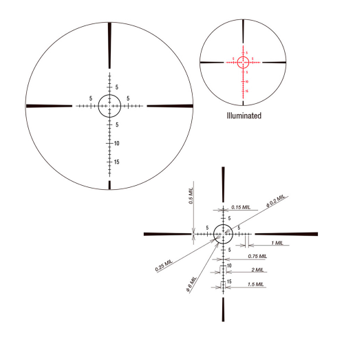 Загонный прицел March-F 1-8x24 FMC-3 FFP 30мм